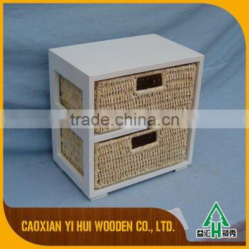 Customized 2 Drawer Storage Cabinet Wood