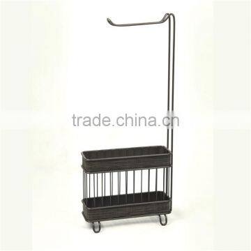 Rectangle Rack, Standing Holder With One Hook, Bronze photo-2