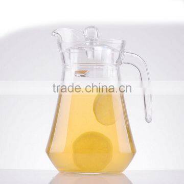 Clear Glass Jug with glass lid Juice glass kettle , drinking glass pot