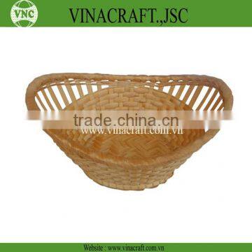 Decorative flower bamboo basket for home