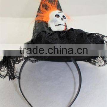 Fashion Halloween Witch Hat Headband Skull Hat Hairband photo-5