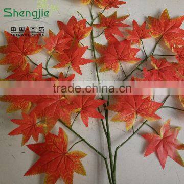 SJ071212 Dry Gold Leaf Decoration/plastic Maple Leaf/golden Maple Leaves Making photo-6