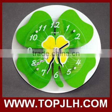 Sublimation logo printing DIY round shape wooden morden wall clock