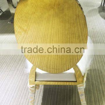 luxury golden mirror back stainless steel PU dinning chair A821-2