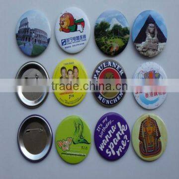 High quality cheap custom metal tin button badge for promotional gifts and souvenir