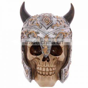 Halloween Props Ox Horn Skeleton Resin Skull Knight photo-2