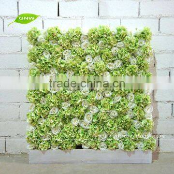 GNW FLW1508-3 Fake Rose And Hydrangea Flower Wall Artificial Wedding Stage Backdrop