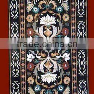 Marble Inlay Dining Table Top, Pietra Dura Inlay Table Top