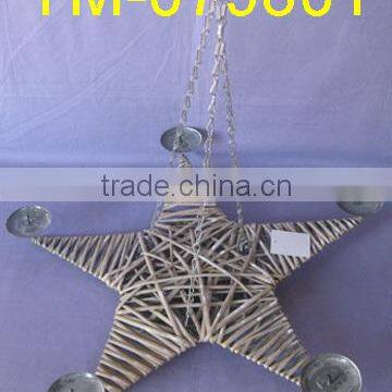 Hanging Willow Star Candle Holder