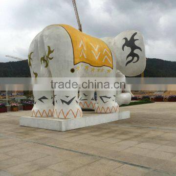 Tall 5m Fiberglass Elephant Landscape Sculpture photo-2