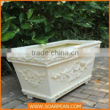 Latest Outdoor Decorative Fiberglass Giant Flower Pot photo-5