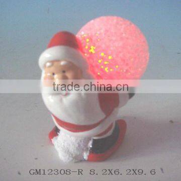 ceramic lighted santa