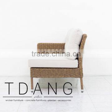 Harrison Right Hand Wicker Bench - Poly Rattan Furniture - Vietnam Outdoor Wicker Set photo-3