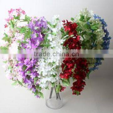 Cheap Fabric wisteria artificial decorative wisteria flowers for wholesale