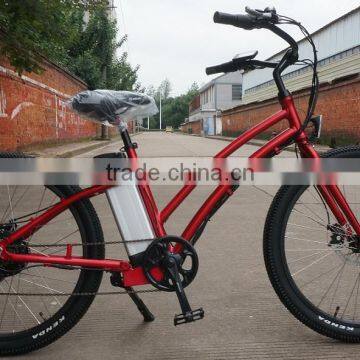 26 inch 250W/350W beach cruiser electric bike electric beach bicycle for lady