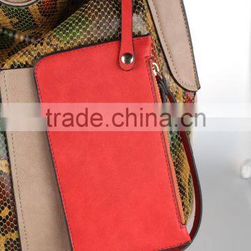 Snake Printing pu Tote Bags With Small Swing Bag Women Handbag Wholesale 2016 photo-4