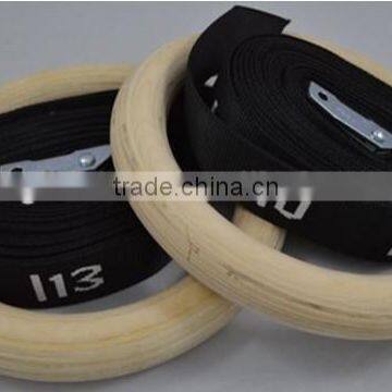 Wooden gym ring for exercise