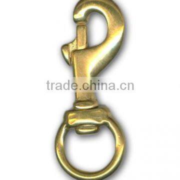 3/4" Solid Brass Swivel Eye Metal Snap Hook photo-6