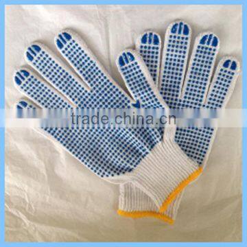 PVC Dotted White Knitted Cotton Working Safety Gloves photo-4