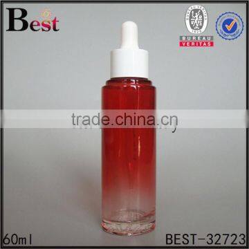 China Cosmetic Packaging Porpular Gradual Red Essential Oil Lotion 60ml Glass Cosmetic Serum Dropper Bottle Wholesale photo-4