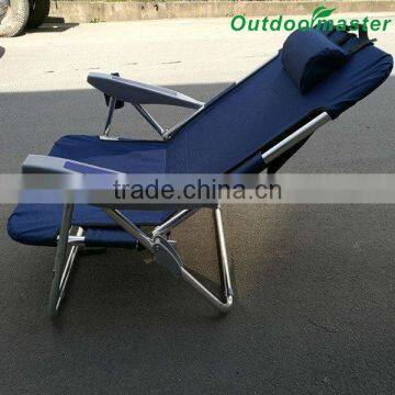 Navy Blue Aluminum Folding Backpack Chair With Plastic Armrest photo-4