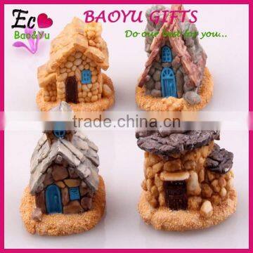 Mini CUTE fashional Resin decoration, ZAKKA Mini stone houses resin home background props