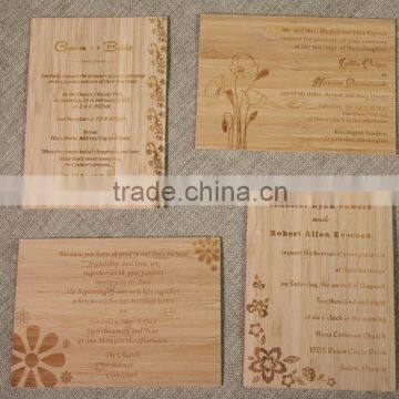 Custom Wooden Wedding Invitation Card Engraved photo-5