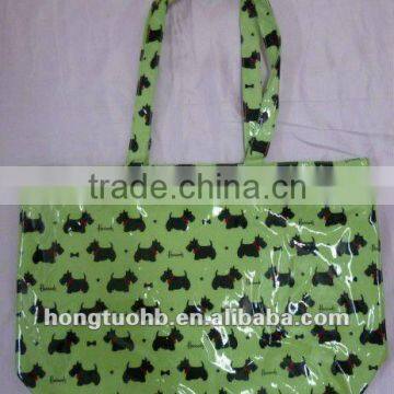 PVC-coated oilcloth shopping bag