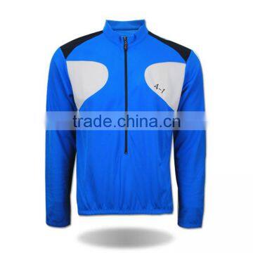 Custom blue long sleeve cycling wear