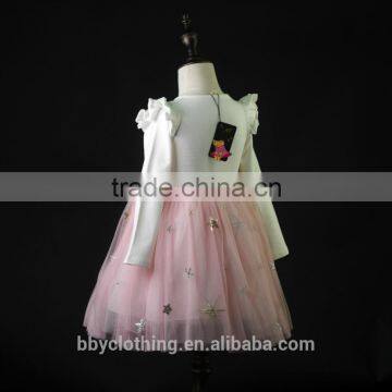 Flower Girls Dress Embroidered Sequin 2017 Summer Princess Party Dresses Kids Clothes Size 4-8 photo-6