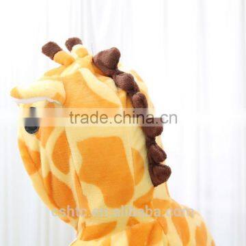 Flannel Cartoon Adult Animal Jumpsuit Animal Pajamas Jumpsuit Giraffe Design photo-4
