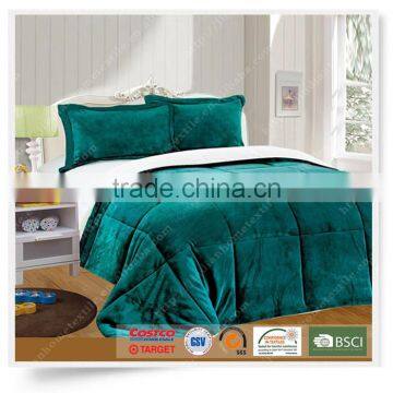 Faux Fur Flannel Plain Colour Quilt Blanket Pillow Handmade Patchwork Quilt Needlework Bed Linen Bedclothes 16
