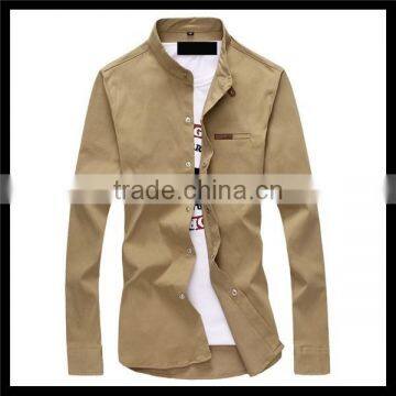 Online Shopping in Dubai New Products Stylsih Man T/C Stand Collar Shirt photo-1