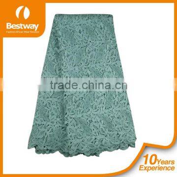 Royal Blue Chemical China Embroidery Lace Fabric Beaded Guipure Lace Cupion Lace CP0011 photo-6