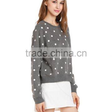 Top Quality Casual Crew Neck Women Sweatshirt Without Hood photo-2