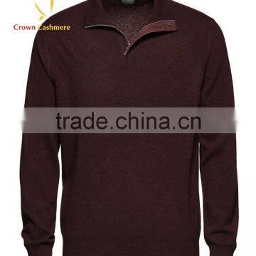 Knitting Pattern Men Cashmere Zipper Up Sweater photo-6