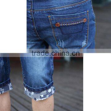 Short Pants Slim Straight Leg Design Men Jeans photo-5