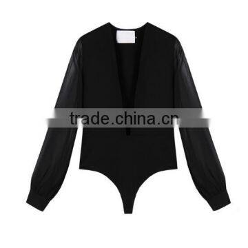 Runwaylover 5309 Ladies Deep V-neck Sexy Bodysuit photo-3