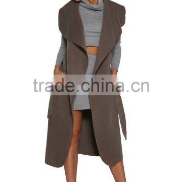 Oversized Waterfall Collar Loose Fit Coat Fashion Women Trench Coat photo-2