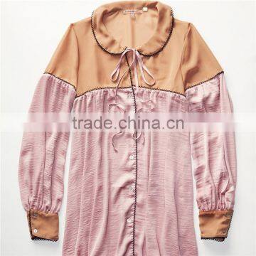 2017 OEM Spring Silky Sheer Femme Scalloped Trim Sleep Shirt photo-6