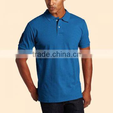 blue men polo shirts 2013 fashion custom 100% cotton hot sale newest design Custom Design short sleeve white polo shirt