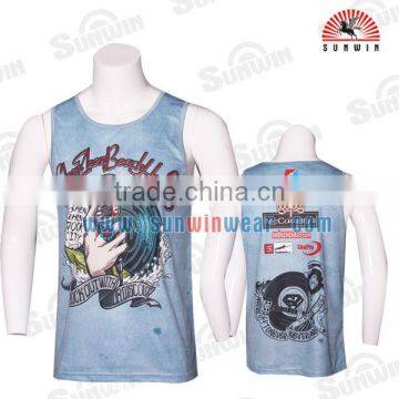 2016 100% polyester custom printed made wrestling singlets