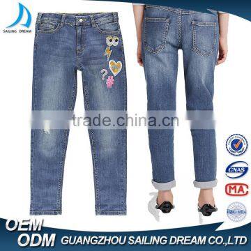2017 Hot New Product Pure Denim Skinny Children New Style Fashion Girls Jeans for Wholesale photo-4