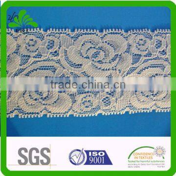 Best selling nylon spandex cheap white decorative lace trim for dress