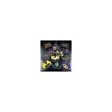 Sell Mardi Gras Feather Mask Assortment