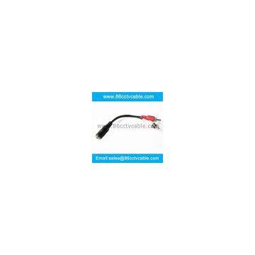 3.5mm Stereo to 2 RCA cable, Audio Video Cable, AV cable