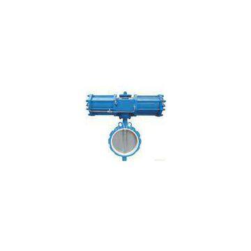 API598 Pneumatic Flanged Butterfly Valve , DN40-1200 Soft Sealing Butterfly Valve