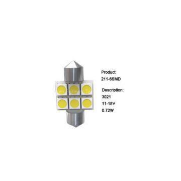 211 Car Festoon LED Bulb 5050SMD*6PCS 11-18V 0.72W 3021 photo-2