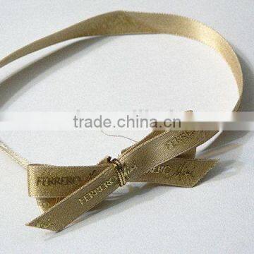 Special hot sell ribbon bow with elastic loop for shoes