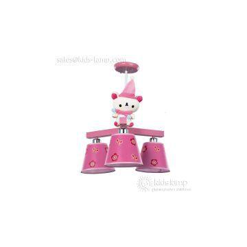 Wholesale pink bear kids bedroom 4 lights chandelier